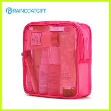 Zipper Pink PVC Cosmetic Makeup Bag Rbc-041